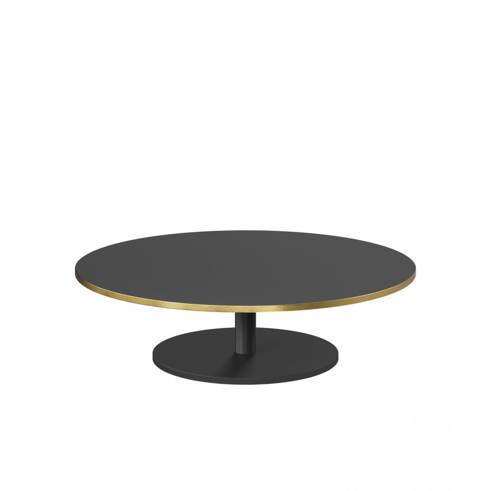 КОФЕЙНЫЙ СТОЛ КРУГЛЫЙ MARAIS ROUND COFFEE TABLE F11-W22RO / BLA - HPL Gold Edge DOME DECO